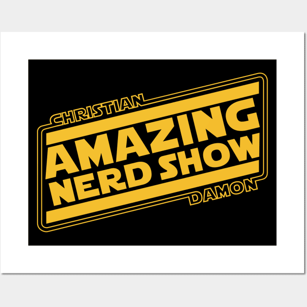 The Amazing Nerd Logo (Golden) Wall Art by The Amazing Nerd Show 